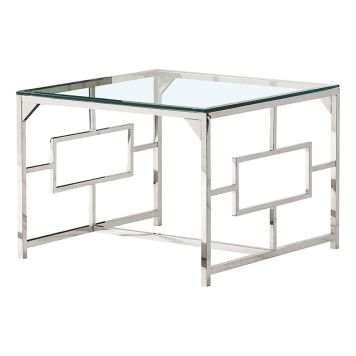 SOFFBORD STENEXPO PADOVA 70X70CM GLAS KROM BAUHAUS