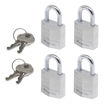 HÄNGLÅS MASTERLOCK 9120EURQNOPCC GRÅ 4-PACK