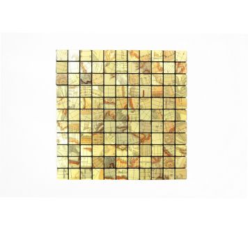 MOSAIK SJÄLVHÄFTANDE WORLDMAP GULD 2,5X2,5 CM PRIS/ARK