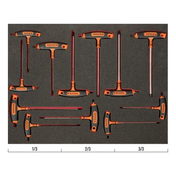 INLÄGG BAHCO T-SKRUVMEJSLAR 12 DELAR 