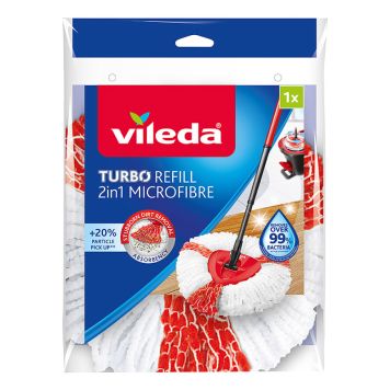 TRÅDMOPP VILEDA TURBO 2-I-1 REFILL MIKROFIBER