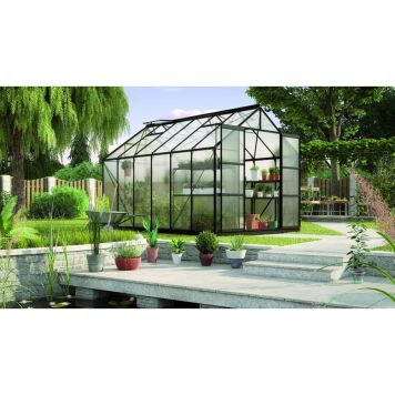 VÄXTHUS VITAVIA URANUS 9900 SVART ALUMINIUM/POLY 9,9M²