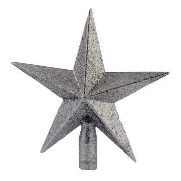 TOPPSTJÄRNA 21CM SILVERGLITTER