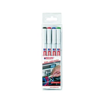 MÄRKPENNA EDDING CABLE MARKER PERMANENT 4-PACK