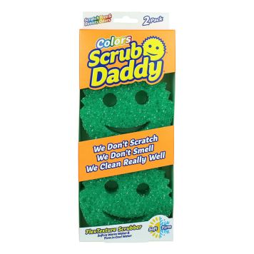 RENGÖRINGSSVAMP SCRUB DADDY TWIN GRÖN 2-PACK