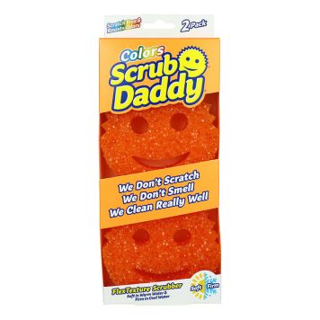 RENGÖRINGSSVAMP SCRUB DADDY TWIN ORANGE 2-PACK