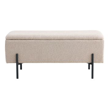 BÄNK HOUSE NORDIC LEONORA BOUCLÉ MED FÖRVARING BEIGE