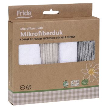 MIKROFIBERDUK FRIDA NATURE LINE 4-PACK 30X30CM