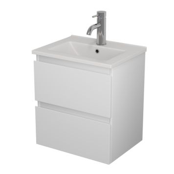 TVÄTTSTÄLLSSKÅP BATH DELUXE CAMDEN RIVA 2L VIT MATT 40CM