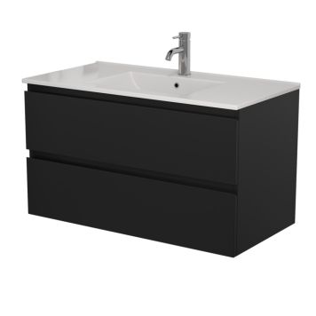 TVÄTTSTÄLLSSKÅP BATH DELUXE CAMDEN RIVA 2L MATTSVART 90CM