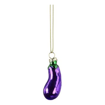 JULGRANSDEKORATION AUBERGINE 5CM LILA 