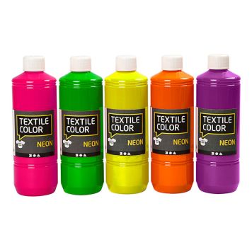 TEXTILFÄRG CREATIVE COMPANY BASIC 5X500ML NEON