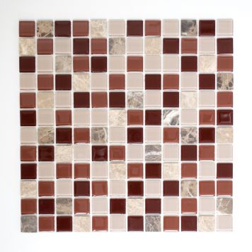 MOSAIK SJÄLVHÄFTANDE RECTANGLE BRUN 30X30CM PRIS PER ARK