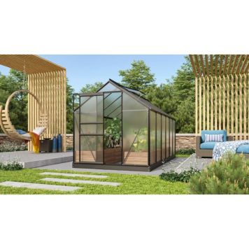 VÄXTHUS VITAVIA VENUS 7500 SVART ALUMINIUM/POLY 7,5M²