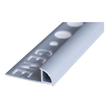 KAKELLIST RUND BLANK ALUMINIUM 10 MM 2,5M