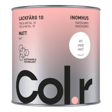 LACKFÄRG COL.R MATT VIT 0,5L