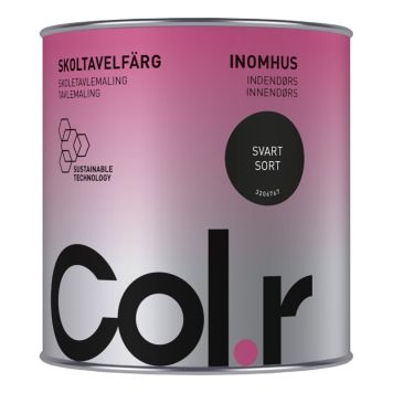 SKOLTAVELFÄRG COL.R SVART 0,5L