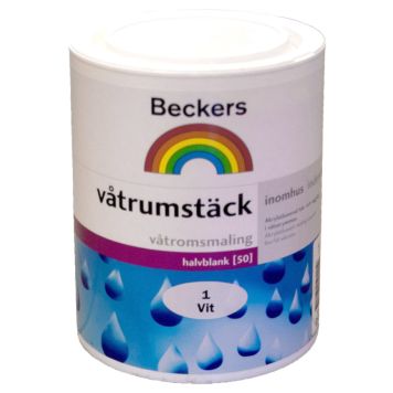 VÅTRUMSTÄCK BECKERS HALVBLANK VIT 1L