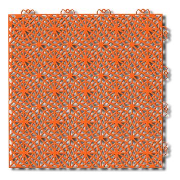 GOLVPLATTA BERGO XL PLAIN ORANGE 1M²