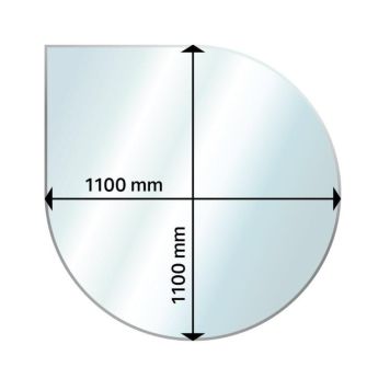 GOLVGLASPLÅT DROPPFORMAD 6X1100X1100MM