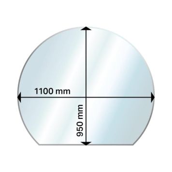 GOLVGLASPLÅT ADURO RUND 950X1100 MM