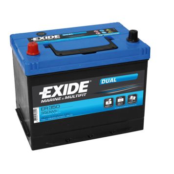 MARINBATTERI EXIDE DUAL 12V 80AH