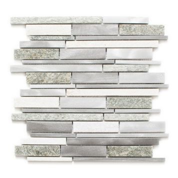 MOSAIK INTERLOCK QUARZIT/ALLOY 30X31CM PRIS PER ARK