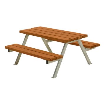 TRÄDGÅRDSMÖBEL PLUS BORD/BÄNKSET ALPHA JUNIOR TEAK 118X118X57/32,5CM