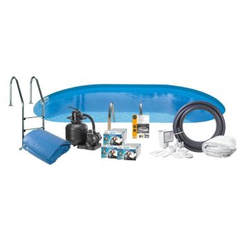 FAMILJEPOOL SWIM & FUN NEDGRÄVD SET OVAL 38840L 800X400X150M