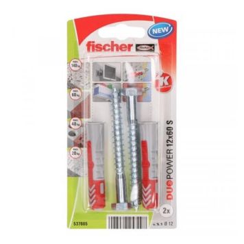 UNIVERSALPLUGG FISCHER DUOPOWER 12X60MM 2-PACK