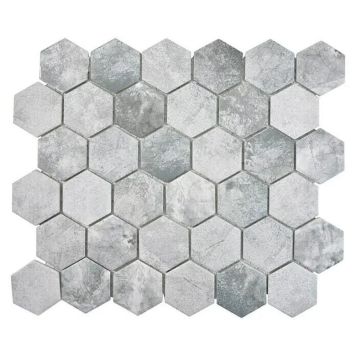 MOSAIK HEX CURIO GRÅ MATT 32,5X28,1X0,6CM PRIS PER ARK