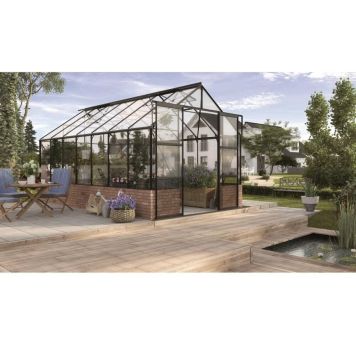 VÄXTHUS VITAVIA CASSANDRA 11500 GLAS/ALU SVART 11,5M² 