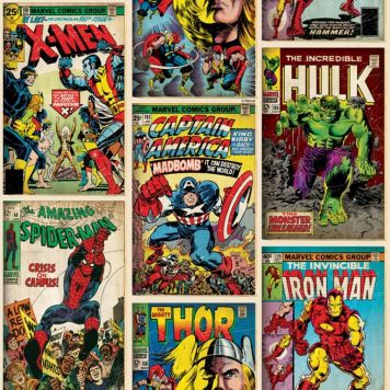 TAPET MARVEL COMICS ACTION HEROES