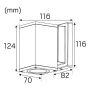 VÄGGLAMPA HIDEALIGHT BLOC I 3000K 3,5W VIT 