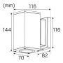 VÄGGLAMPA HIDEALIGHT BLOC II 3000K 7W VIT 