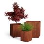 UTOMHUSKRUKA JABO ODLA CORTEN 25X25X30CM ROSTIG