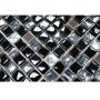 MOSAIK SQUARE CRYSTAL STEEL MIX 1,5X1,5CM PRIS PER ARK