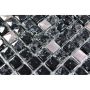 MOSAIK SQUARE CRYSTAL MIX BLACK/SILVER XIC 1,5X,1,5CM PRIS PER ARK