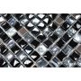 MOSAIK SQUARE CRYSTAL STEEL MIX 1,5X1,5CM PRIS PER ARK