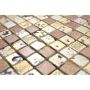 MOSAIK MIX STEN/HARTS GULD/BRONS 30X30CM PRIS PER ARK