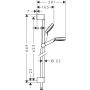 DUSCHSET HANSGROHE CROMETTA 1JET ECOSMART 9L/MIN 65CM