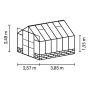 VÄXTHUS VITAVIA CASSANDRA 9900 P ALU/GLAS SVART 9,8M² 