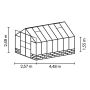 VÄXTHUS VITAVIA CASSANDRA 11500 GLAS/ALU SVART 11,5M² 