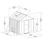 VÄXTHUS CANOPIA GLORY 8X8 SVART 5,98M²