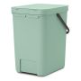 AVFALLSHINK BRABANTIA SORT & GO JADE GRÖN 25L 