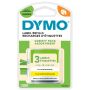 MÄRKBAND DYMO LETRATAG 12MM 4M VIT/GUL 3-PACK