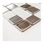 MOSAIK SQUARE CRYSTAL/STEEL MIX VIT 32,7X30,2CM PRIS PER ARK