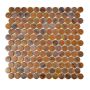 MOSAIK PENNY ROUND KOPPAR 30X30CM PRIS PER ARK